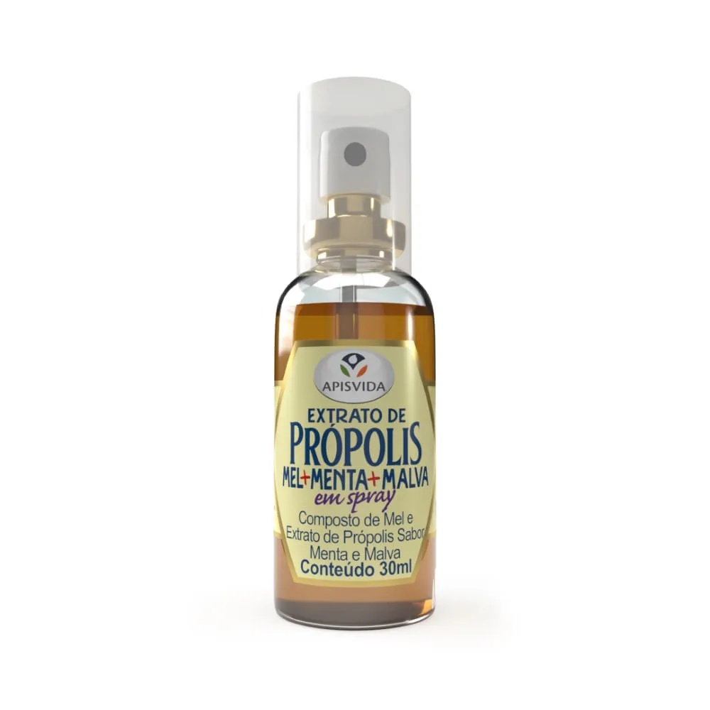 Spray Para Garganta Extrato De Própolis Apis Vida 30ml (Menta E Malva) — | Farmácia Resyla