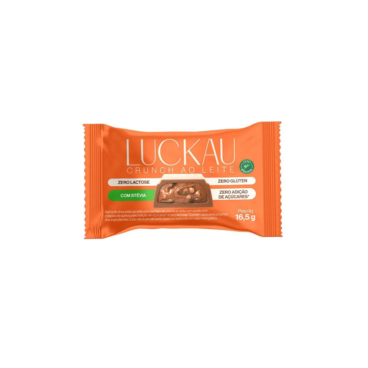 Barra Luckau Crunch ao Leite 16,5g — | Farmácia Resyla