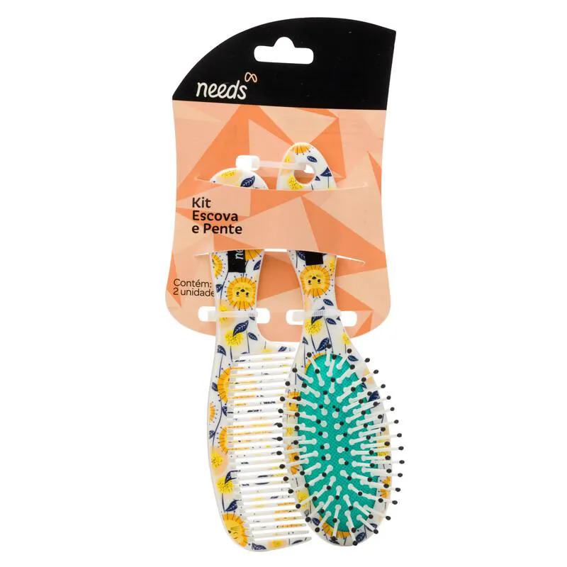 Kit Escova e Pente de Cabelo Needs 2 Unidades — Needs | Farmácia Resyla