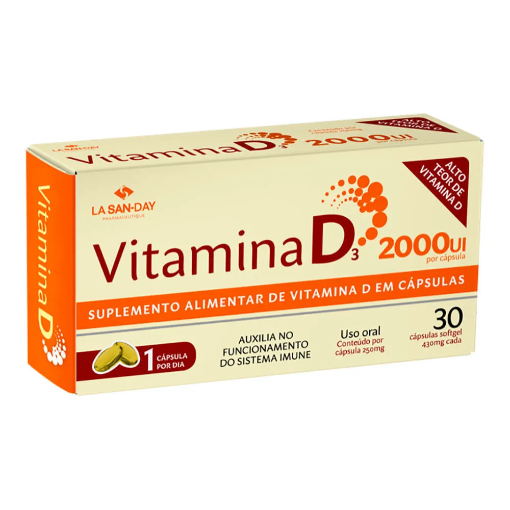 Vitamina D3 Lasanday Com 30 Capsulas 2000ui — | Farmácia Resyla