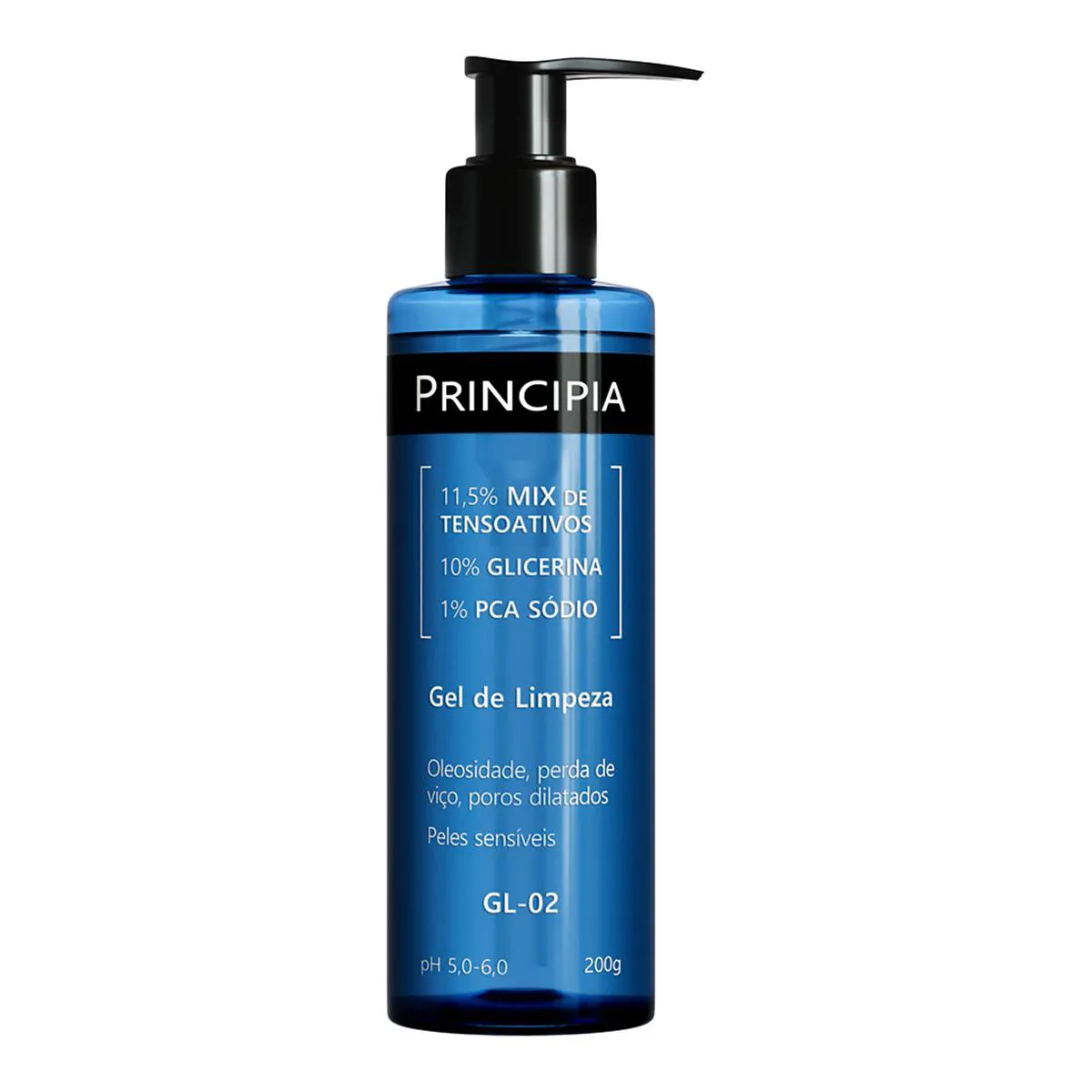 Gel de Limpeza Facial Suave Principia Skincare GL-02 11,5% Tensoativos + 10% Glicerina + 1% PCA Sódio 200g — Principia | Farmácia Resyla