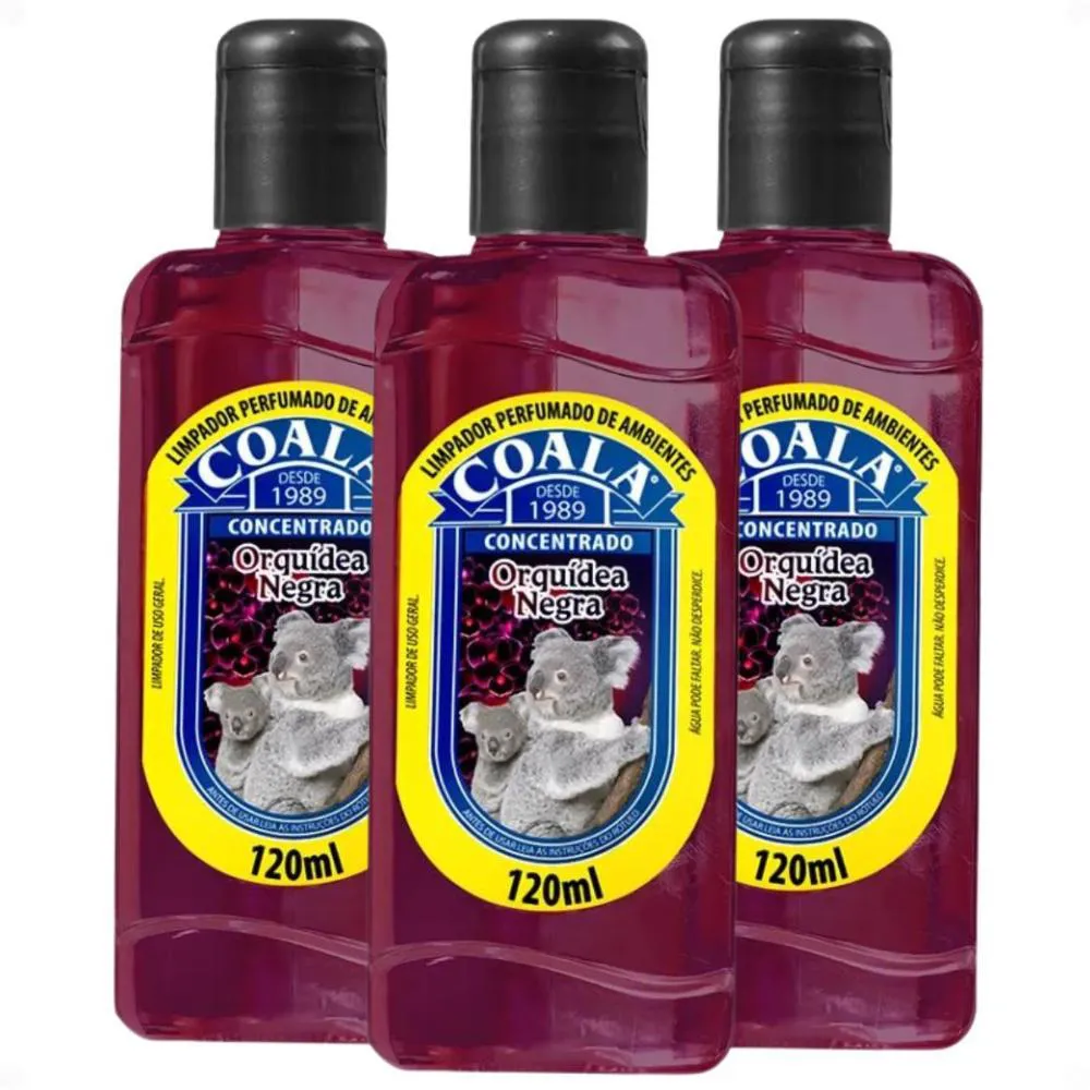 Kit Coala: 3 Limpadores Perfumados Orquídea Negra 120ml — | Farmácia Resyla