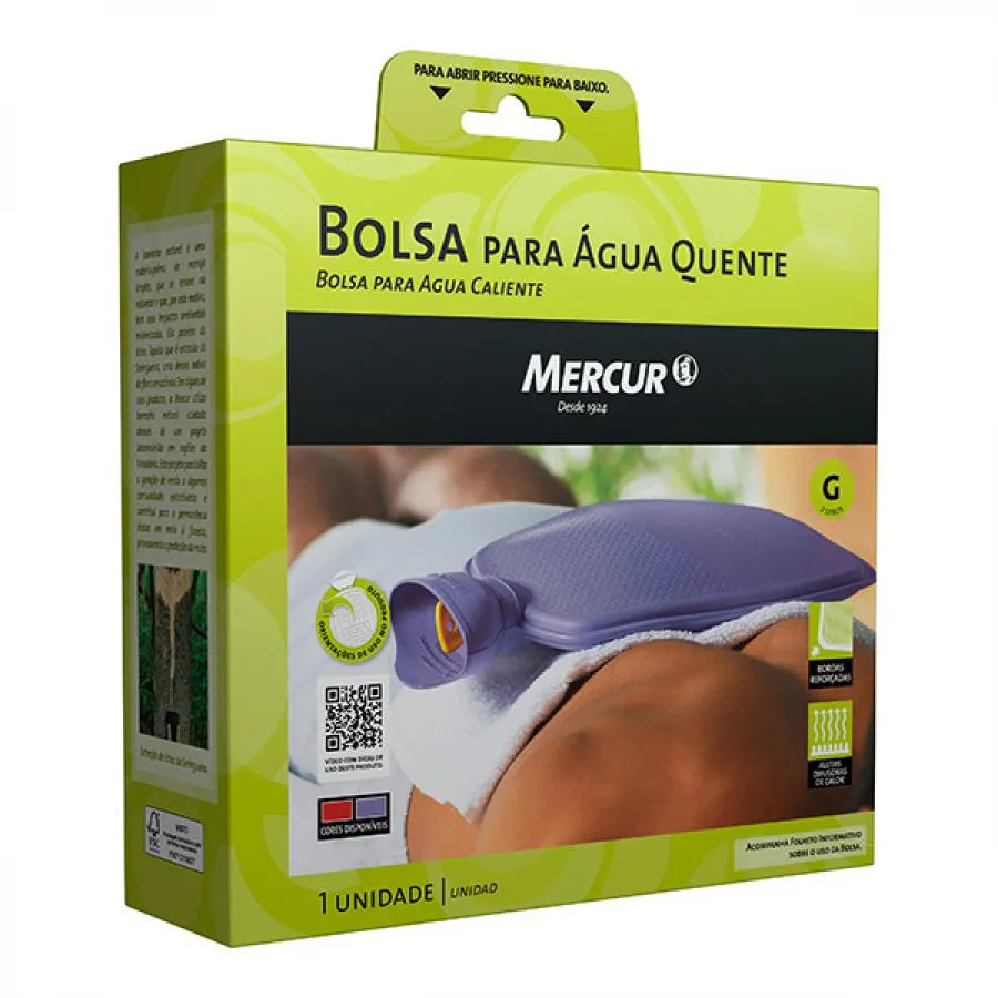 Bolsa Para Água Quente Mercur Lilás Grande 2 Litros — | Farmácia Resyla