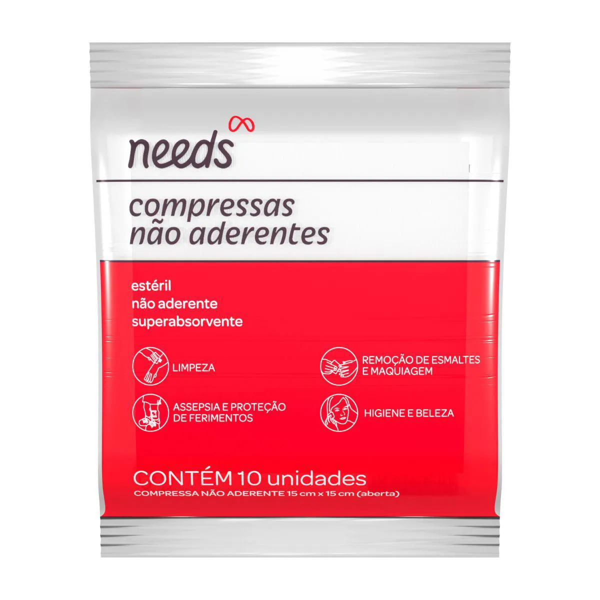 Compressa de Gaze Estéril Não Aderente 10 Unidades — | Farmácia Resyla