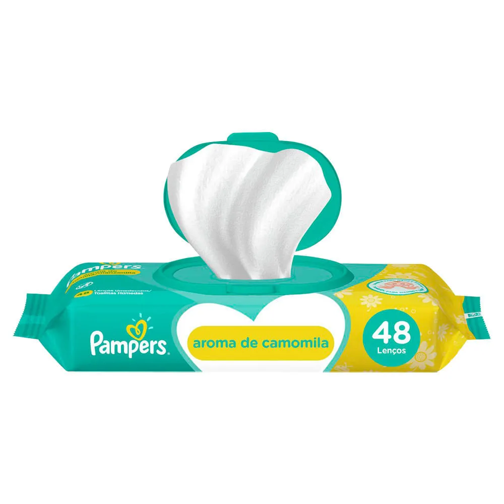 Lenco Umedecido Pampers Com 48 Camomila — Pampers | Farmácia Resyla