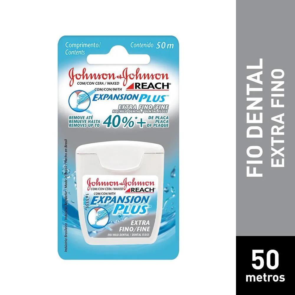 Fio Dental J&j Reach Expansion Plus Extra Fino 50m — | Farmácia Resyla