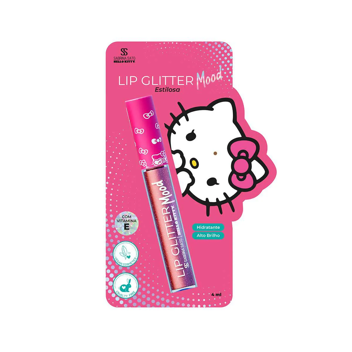 Lip Glitter Mood Sabrina Sato Hello Kitty - Estilosa 4ml — | Farmácia Resyla