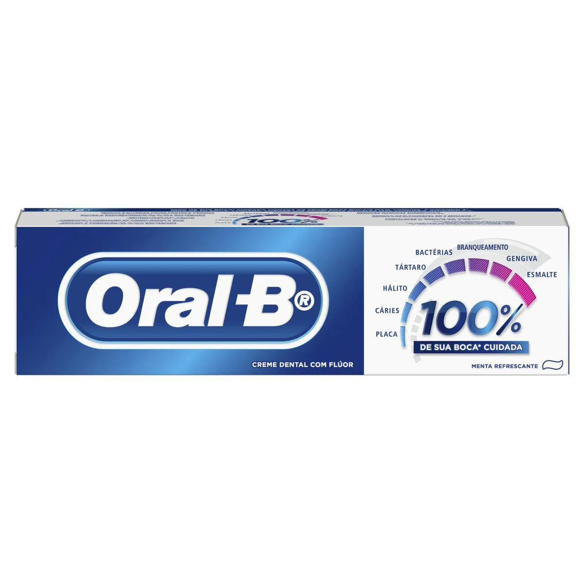 Creme Dental Oral-B 100% de Sua Boca Cuidada Menta 70g — Oral-B | Farmácia Resyla