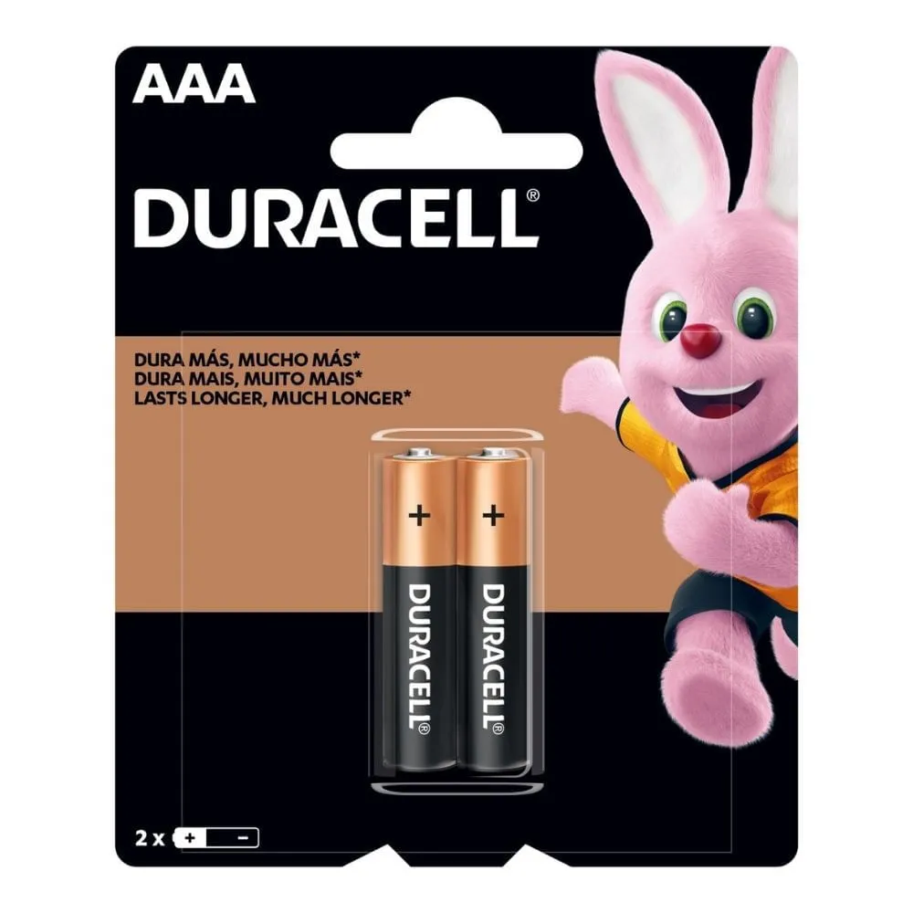 Pilha Alcalina Palito Aaa Duracell Com 2 Unidades — Duracell | Farmácia Resyla