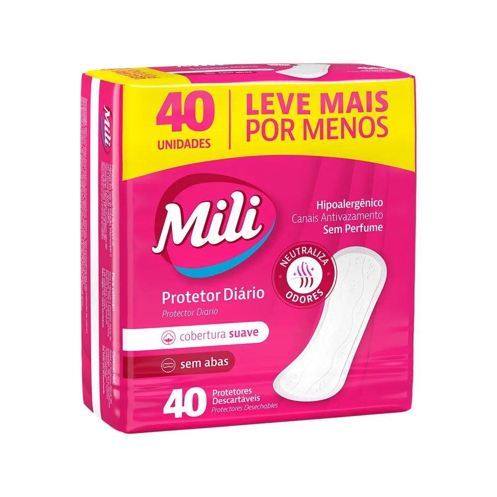 Protetor Diario Mili Com 40 Sem Perfume — | Farmácia Resyla