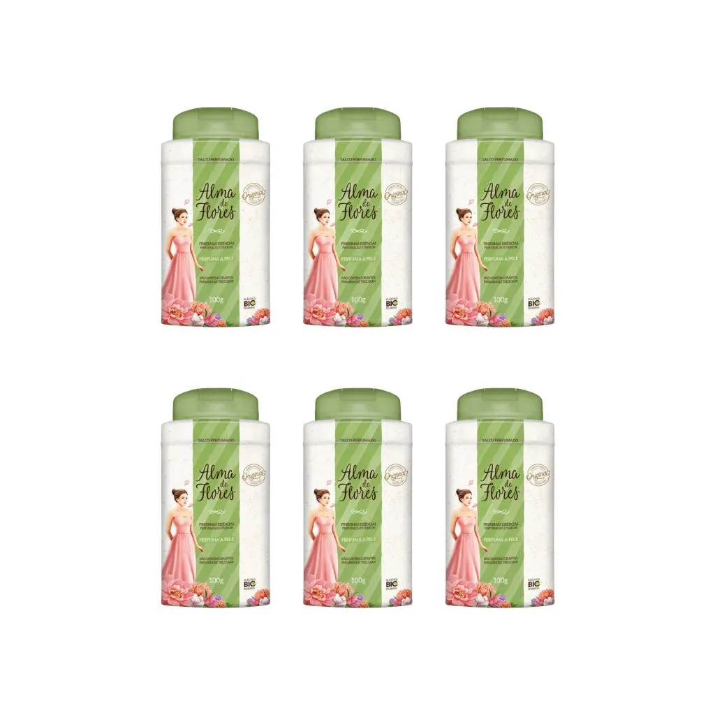 Talco Alma de Flores 100g Finiss Essencias Classico - Kit C6un — | Farmácia Resyla