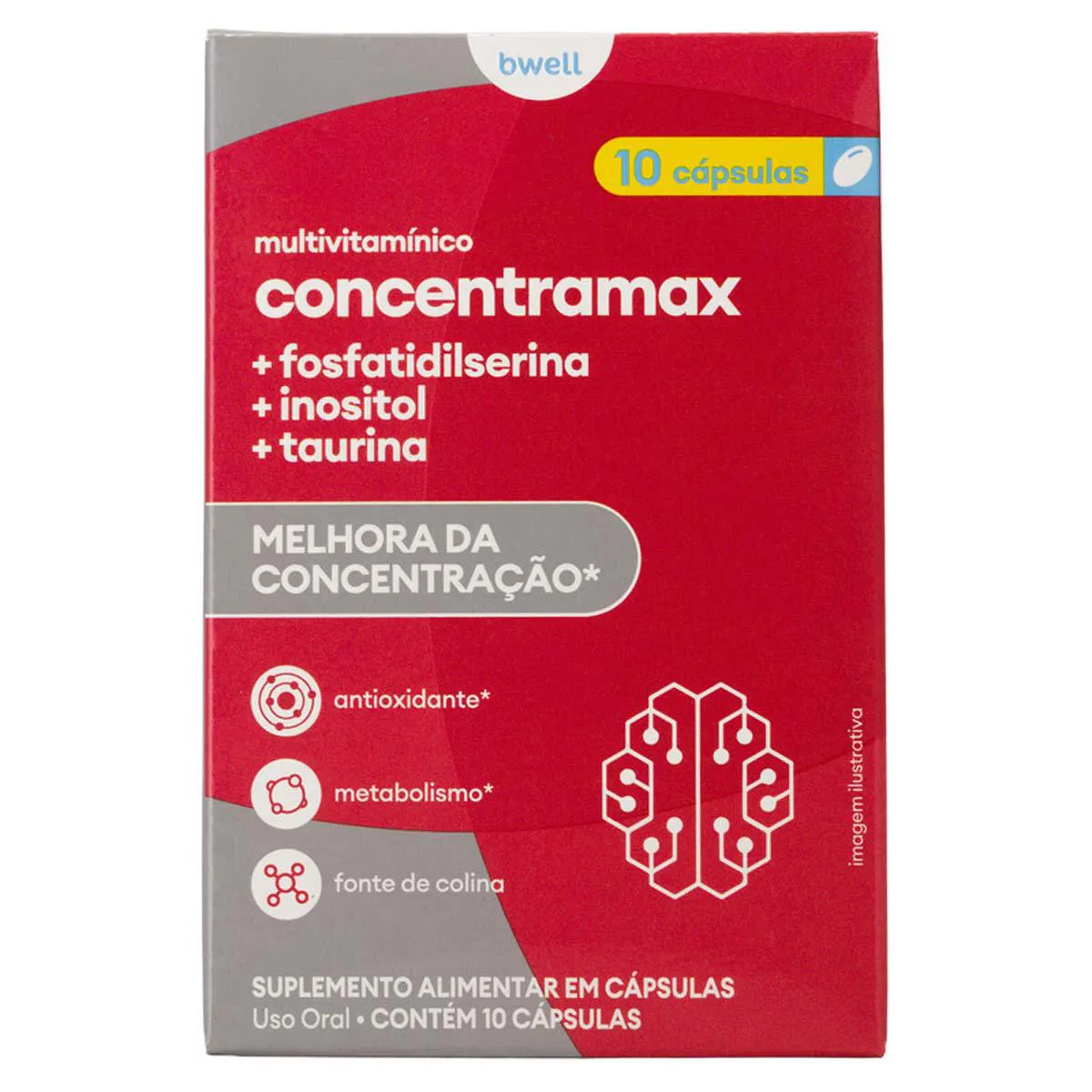 Bwell Multivitamínico Concentramax 10 cápsulas — | Farmácia Resyla