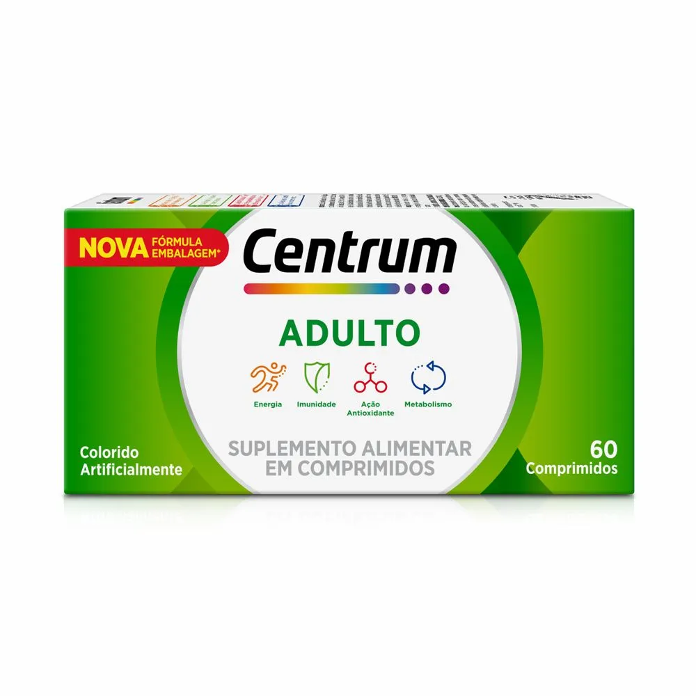 Centrum Multivitaminico Adulto Com Vitaminas De A A Z, 60 Comprimidos — Centrum | Farmácia Resyla