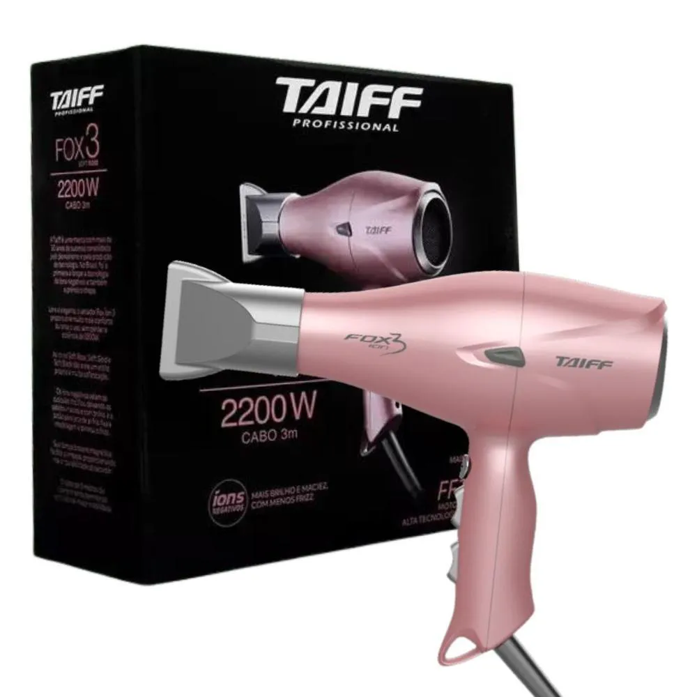 Secador Taiff Fox 3 Soft Rose 2200w 220v — Taiff | Farmácia Resyla
