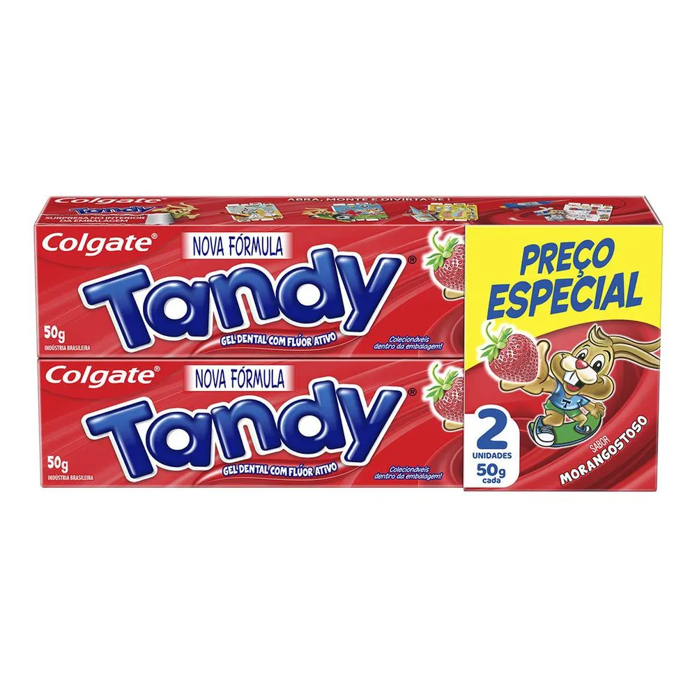 Gel Dental Colgate Tandy Morangostoso 50g 2 Unidades — Colgate | Farmácia Resyla