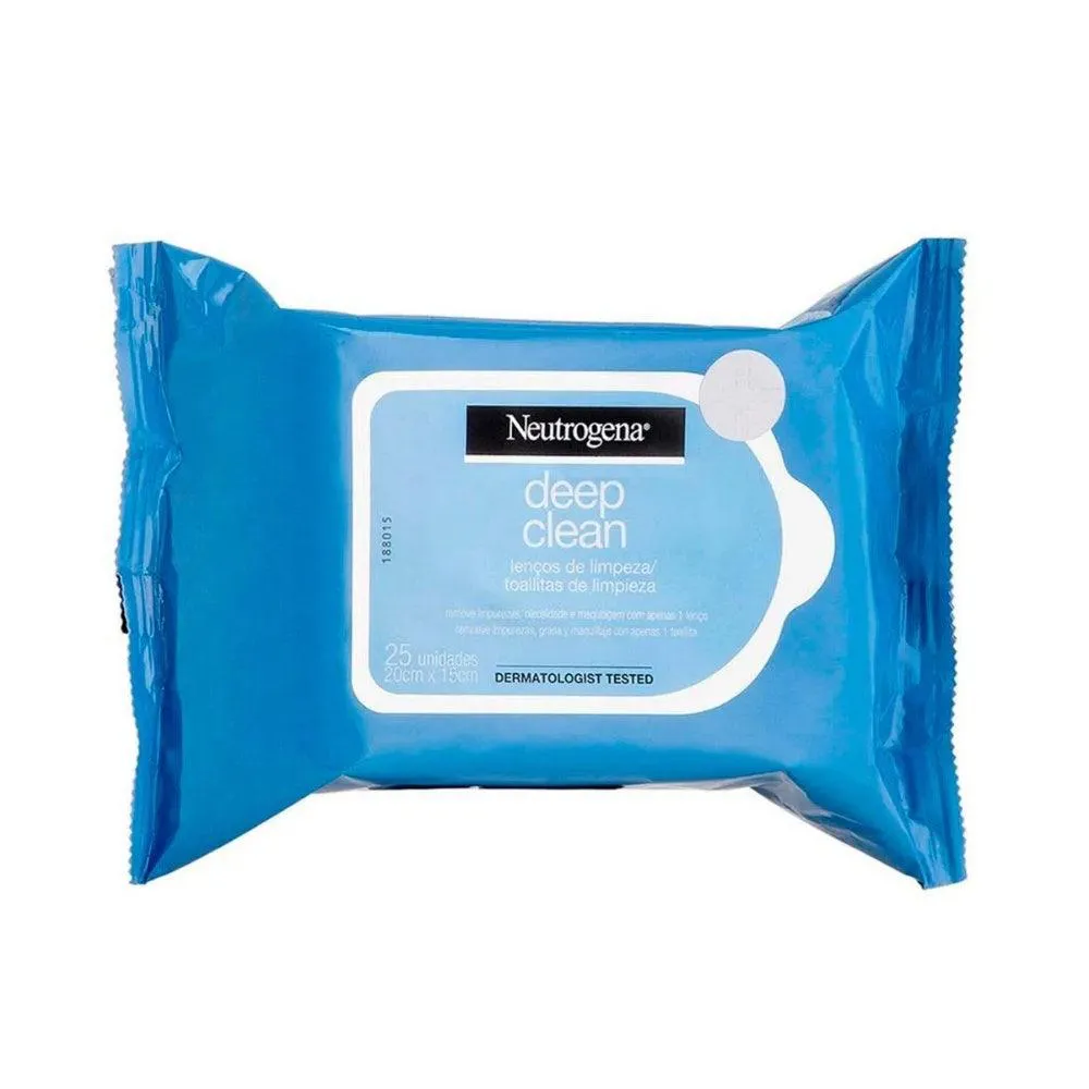 Lenço Demaquilante Neutrogena Deep Clean C/25un — Neutrogena | Farmácia Resyla