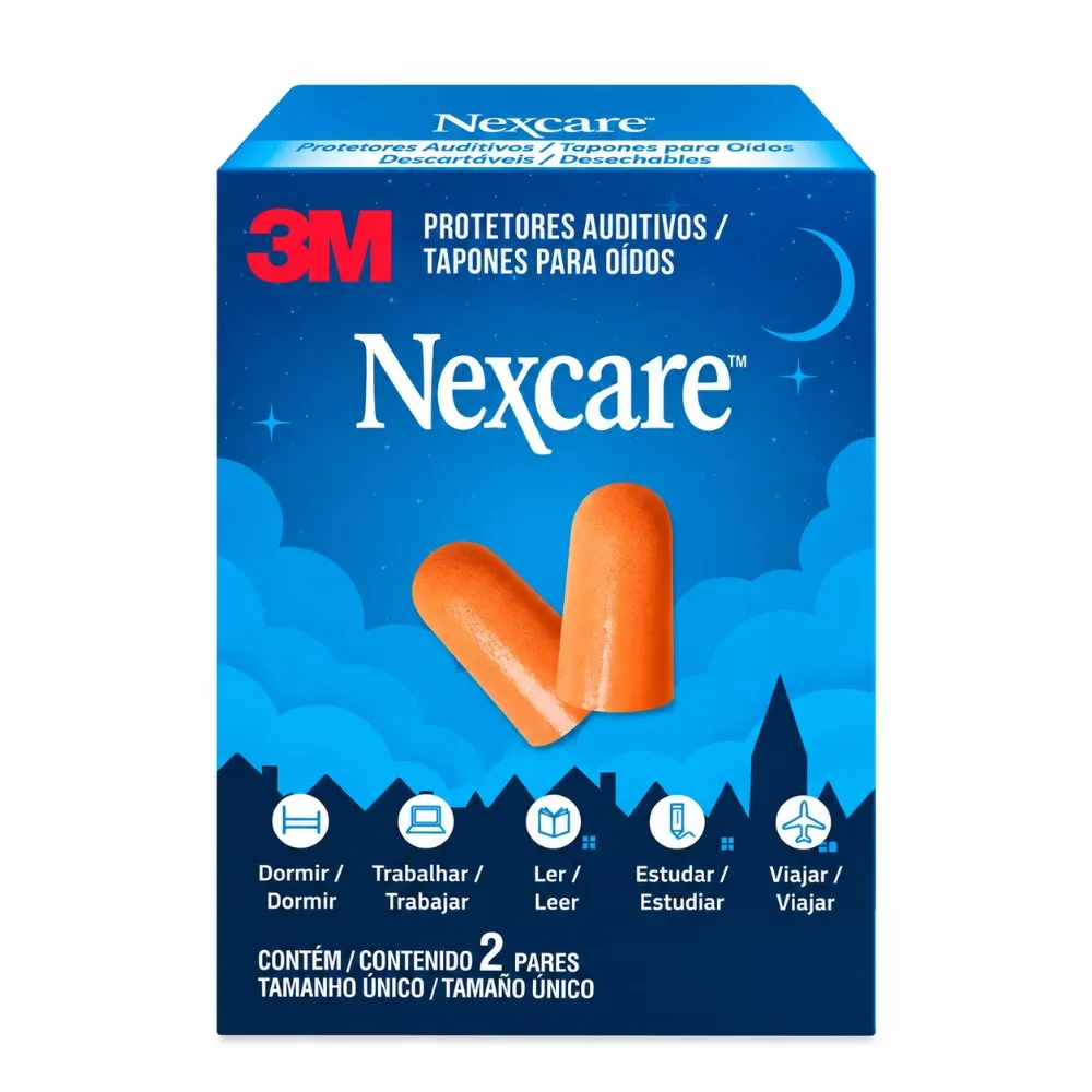 Protetor Auditivo 3m Nexcare 2 Pares — | Farmácia Resyla