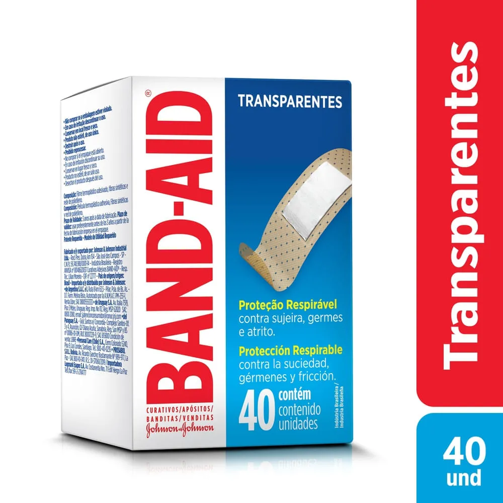 Curativos Transparentes Band-aid 40 Unidades — | Farmácia Resyla