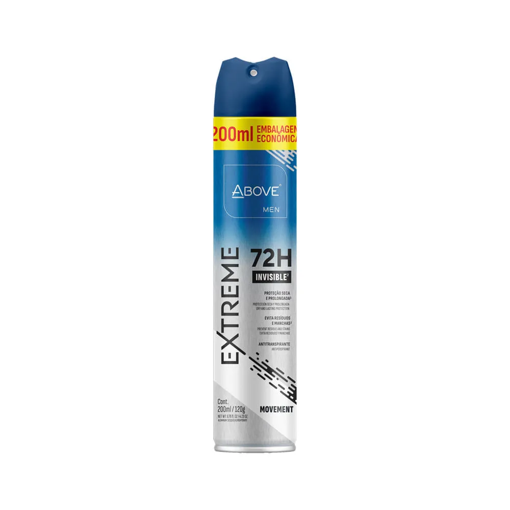 Desodorante Above Masculino Extreme 200ml Aerosol Movement — Above | Farmácia Resyla