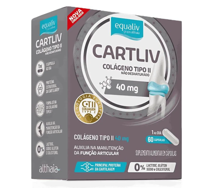 Colágeno Tipo II – Cartliv 40Mg Equaliv 60 Cápsulas — | Farmácia Resyla