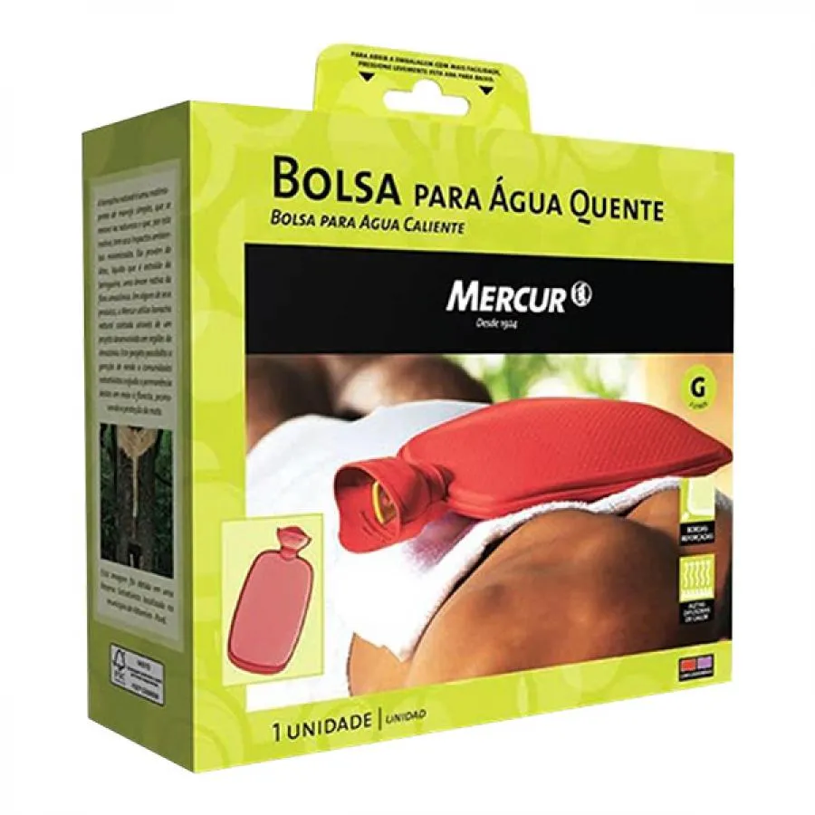 Bolsa Para Água Quente Mercur Bordô Grande 2 Litros — | Farmácia Resyla