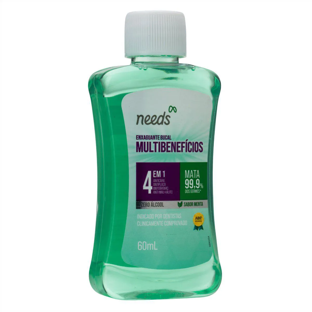 Enxaguante Bucal Needs 4 em 1 Menta Sem Álcool 60ml — Needs | Farmácia Resyla