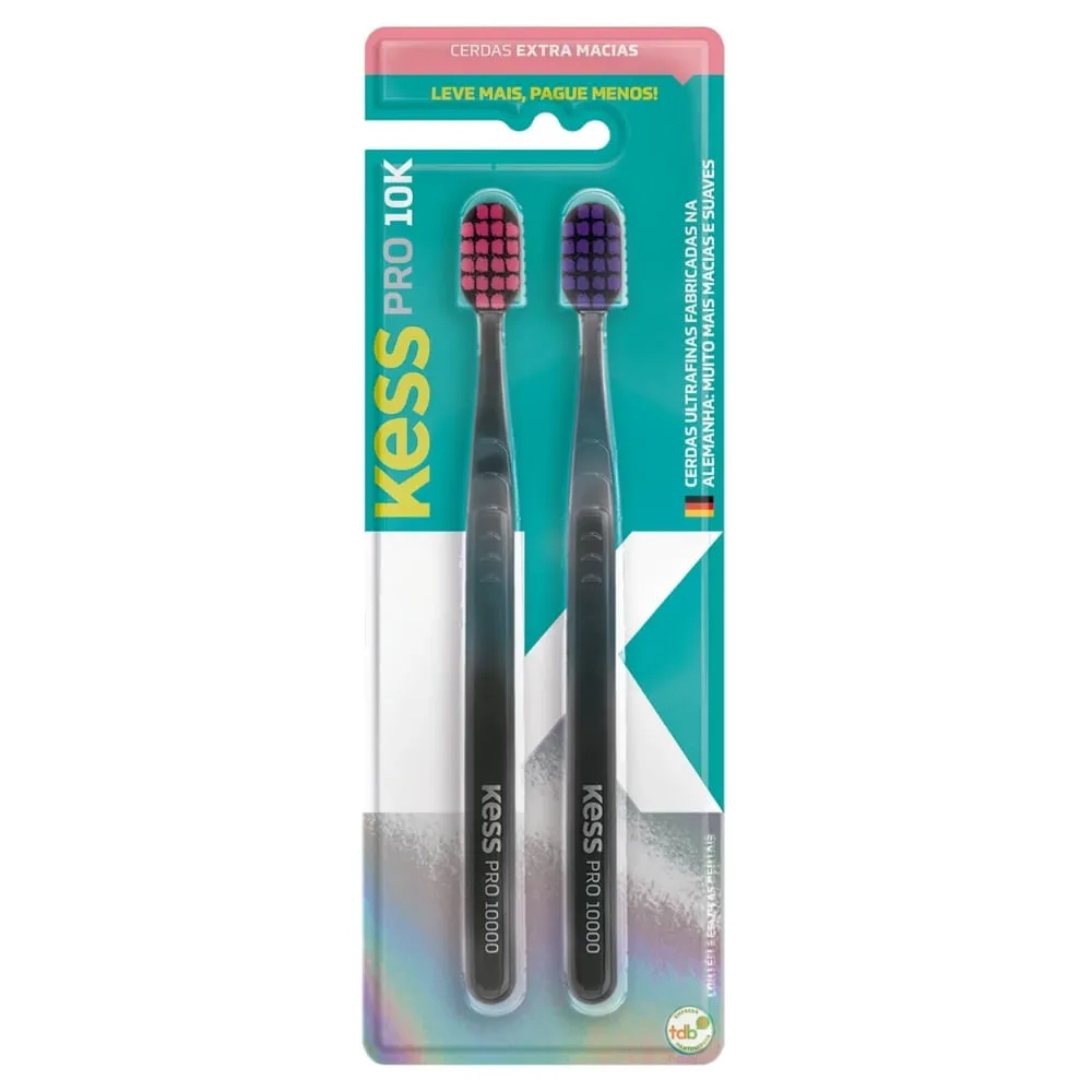 Escova Dental Kess Pro 10k Com 2 Unidades Cerdas Extra Macias Especual — | Farmácia Resyla