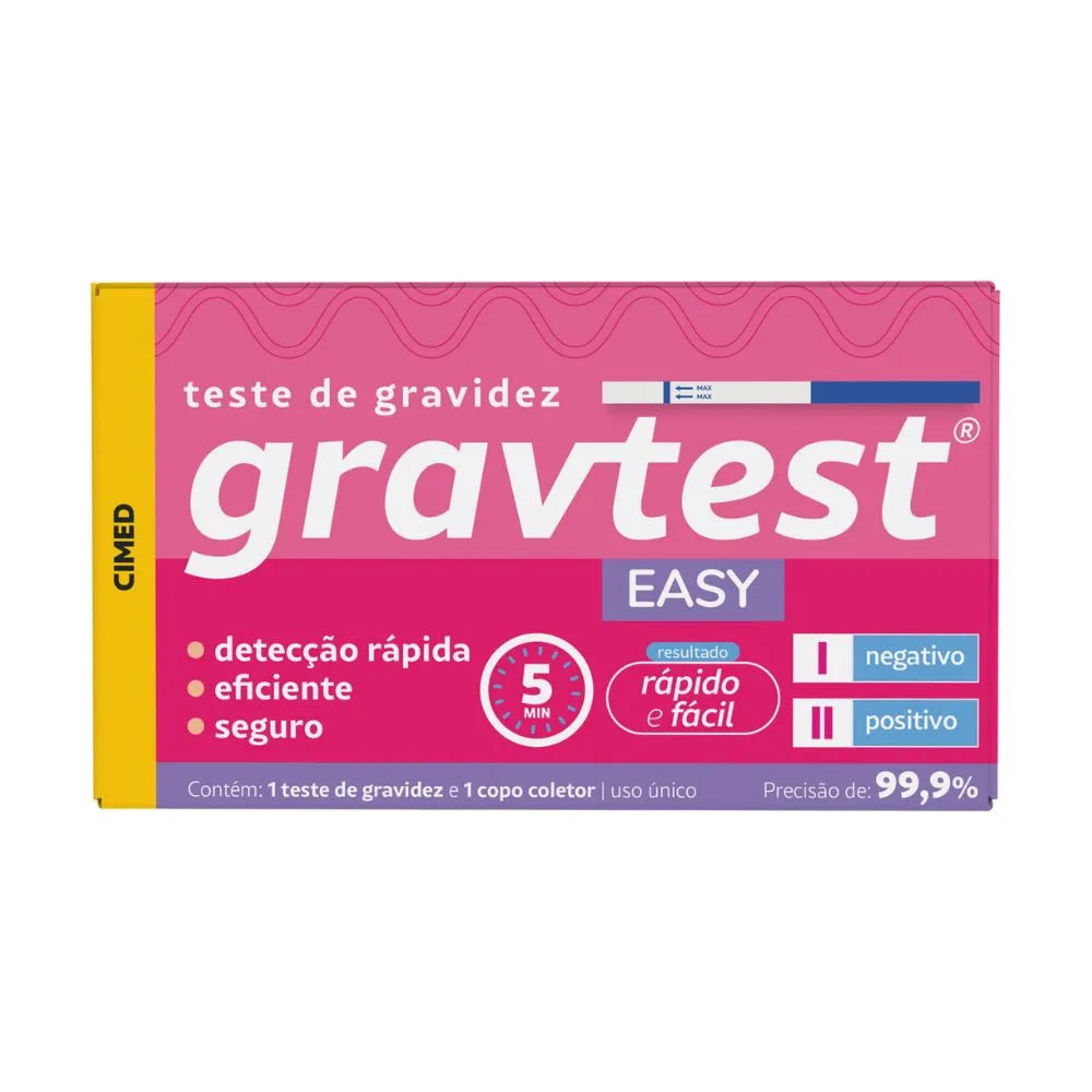 Teste De Gravidez Grav Test Easy Com 1 Tira — | Farmácia Resyla