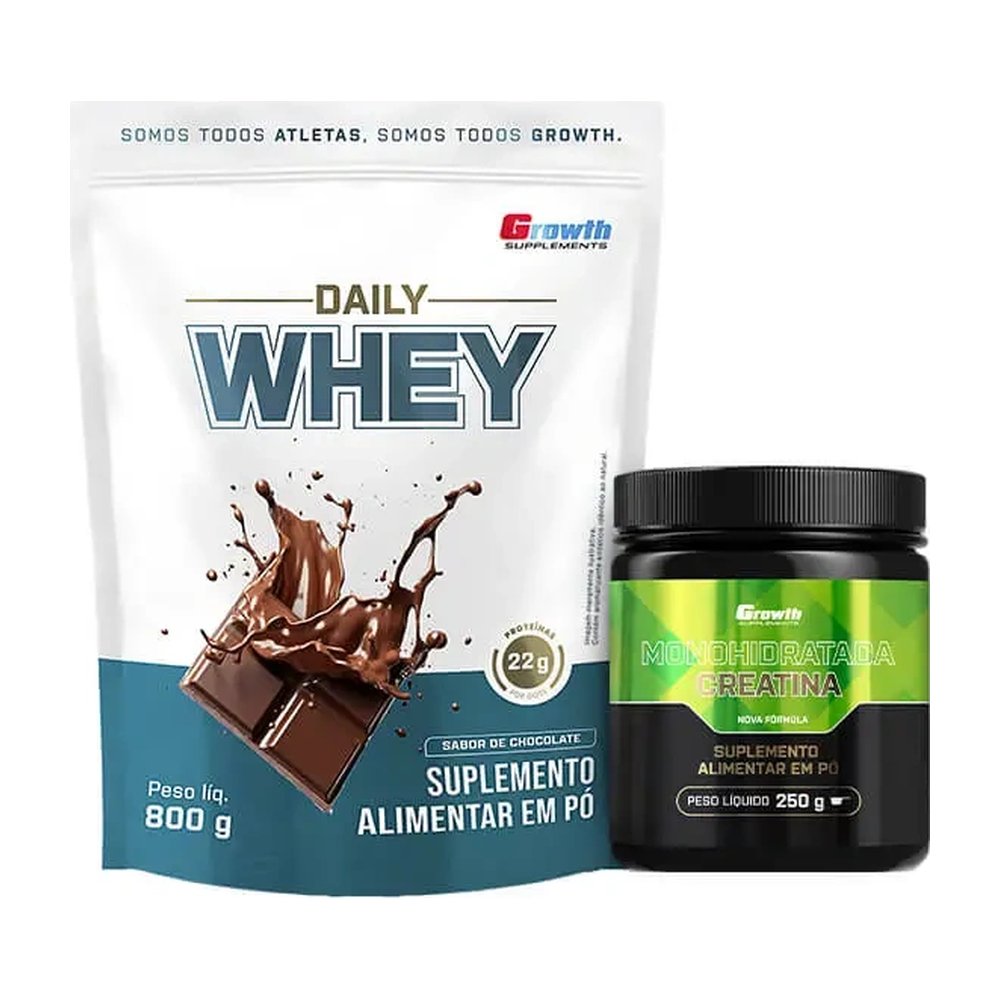 Kit Daily Whey 800g e Creatina Monohidratada 250g — | Farmácia Resyla