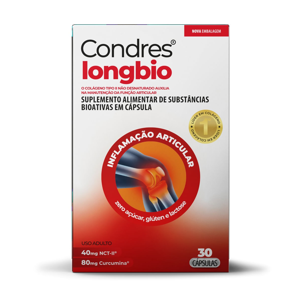 Colágeno Tipo Ii E Curcumina Condres Longbio 30 Cápsulas — | Farmácia Resyla