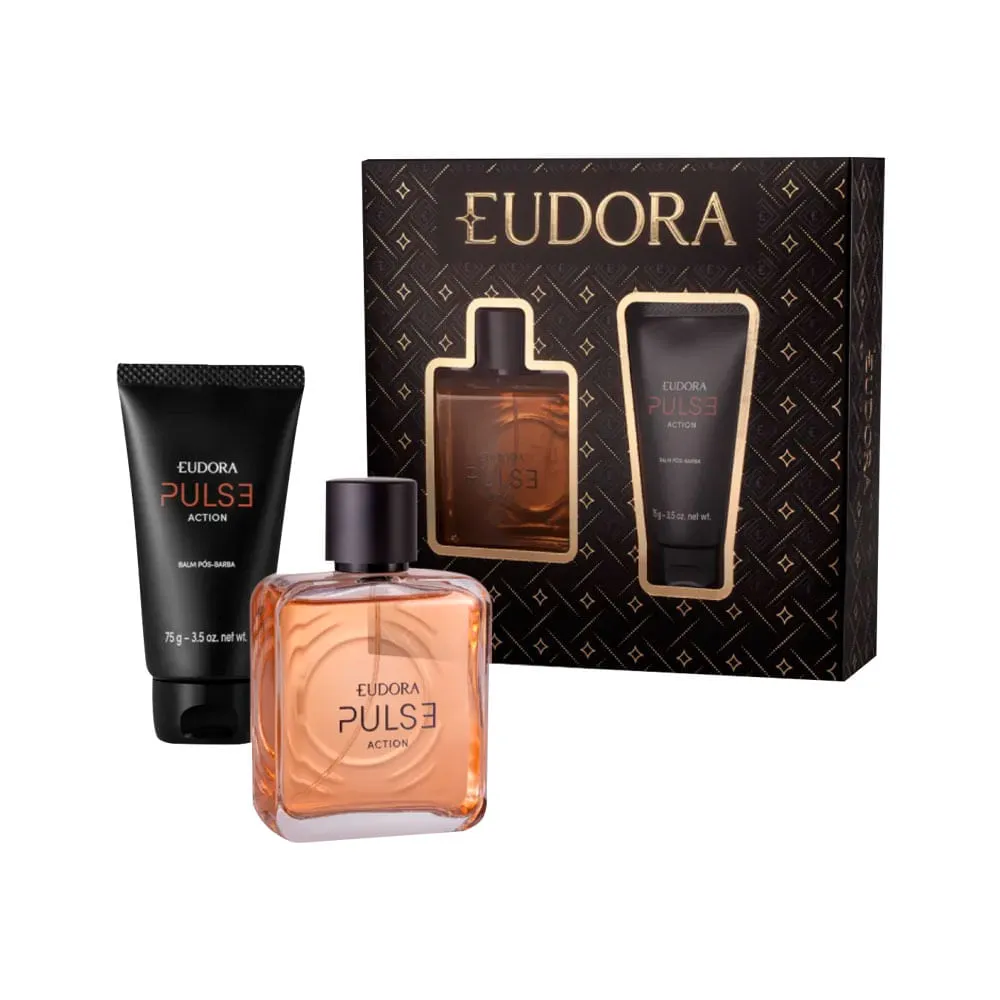 Eudora Kit Pulse Action Deo Colonia 100ml+balm Pos Barba 75gr — Eudora | Farmácia Resyla