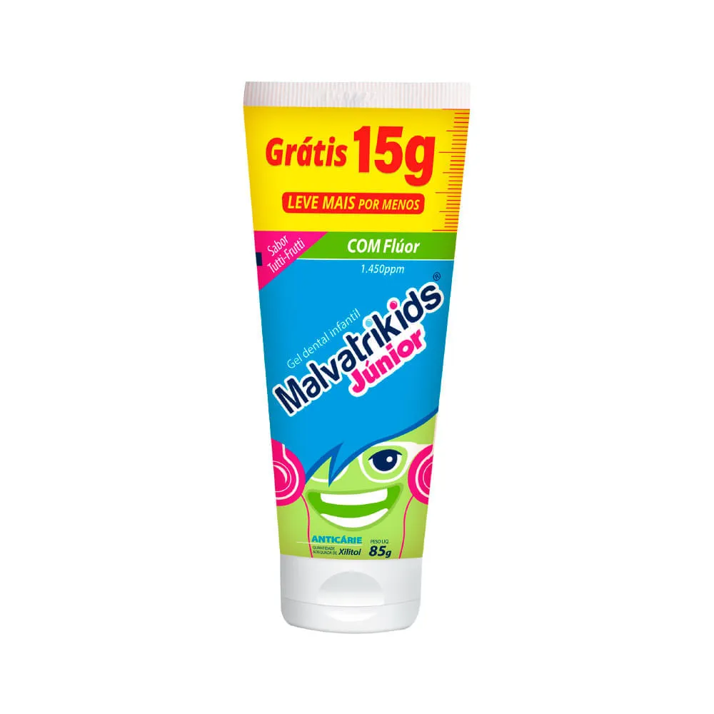 Gel Dental Infantil Malvatrikids Junior Sabor Tutti-frutti 85g — | Farmácia Resyla