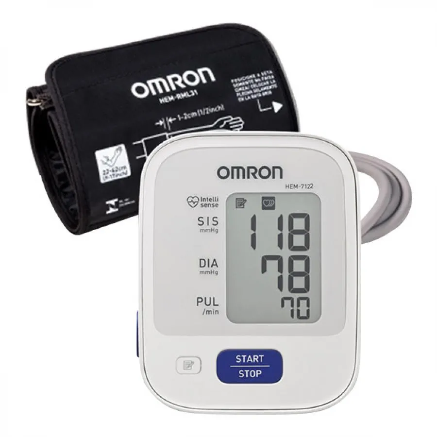 Monitor De Pressão Omron Automático De Braço Hem7122 — | Farmácia Resyla