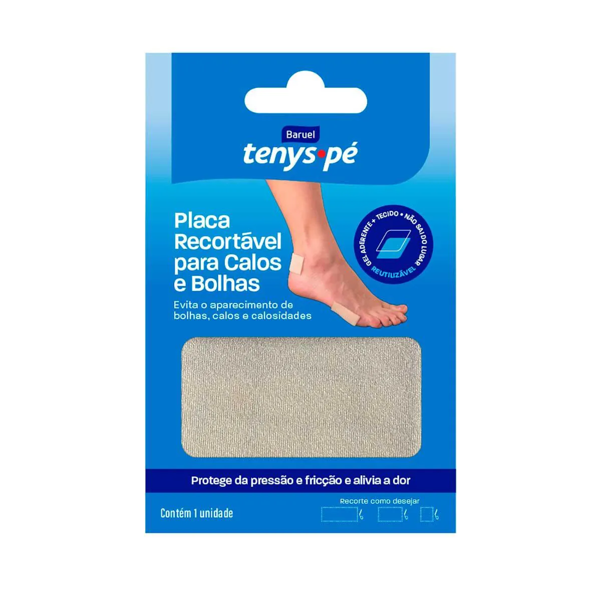 Placa Recortável para Calos e Bolhas Tenys Pé com 1 Unidade — Tenys Pé | Farmácia Resyla
