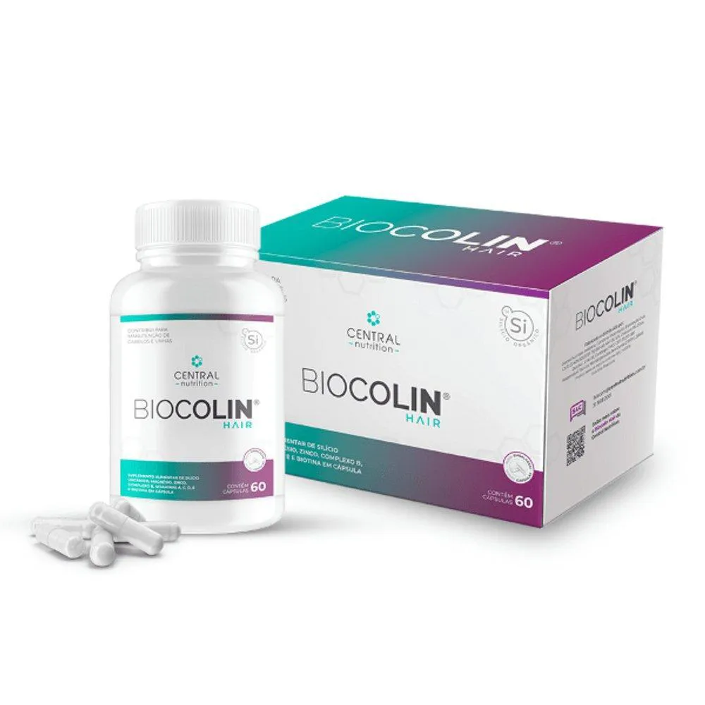 Biocolin Hair Central Nutrition 500mg com 60 cápsulas — | Farmácia Resyla