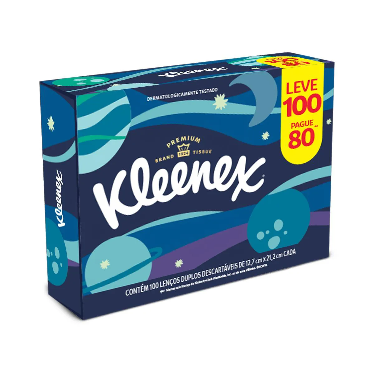 Lenço de Papel Kleenex com 100 Unidades — | Farmácia Resyla