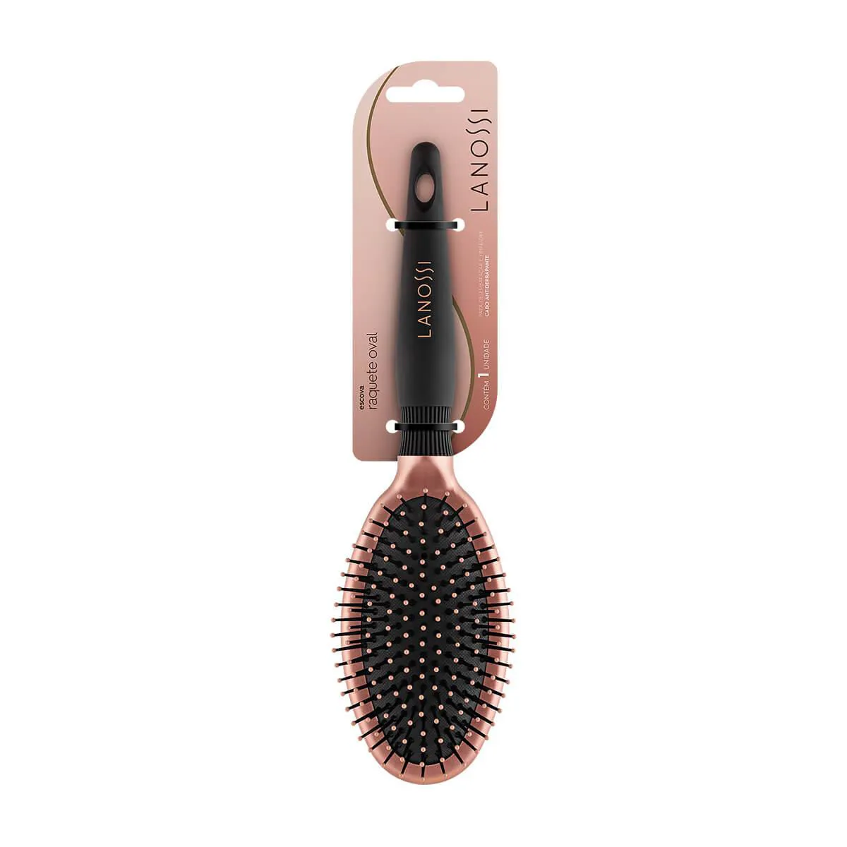 Escova de Cabelo Lanossi Bronze Oval - 1 unidade — | Farmácia Resyla
