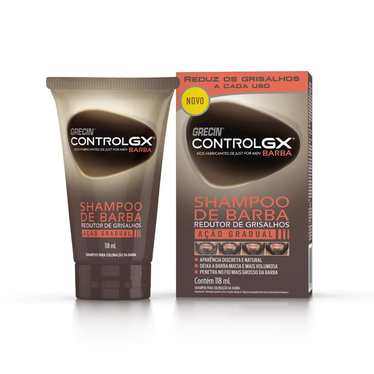 Shampoo de Barba Grecin Control GX 118ml - Redutor de Grisalhos — | Farmácia Resyla