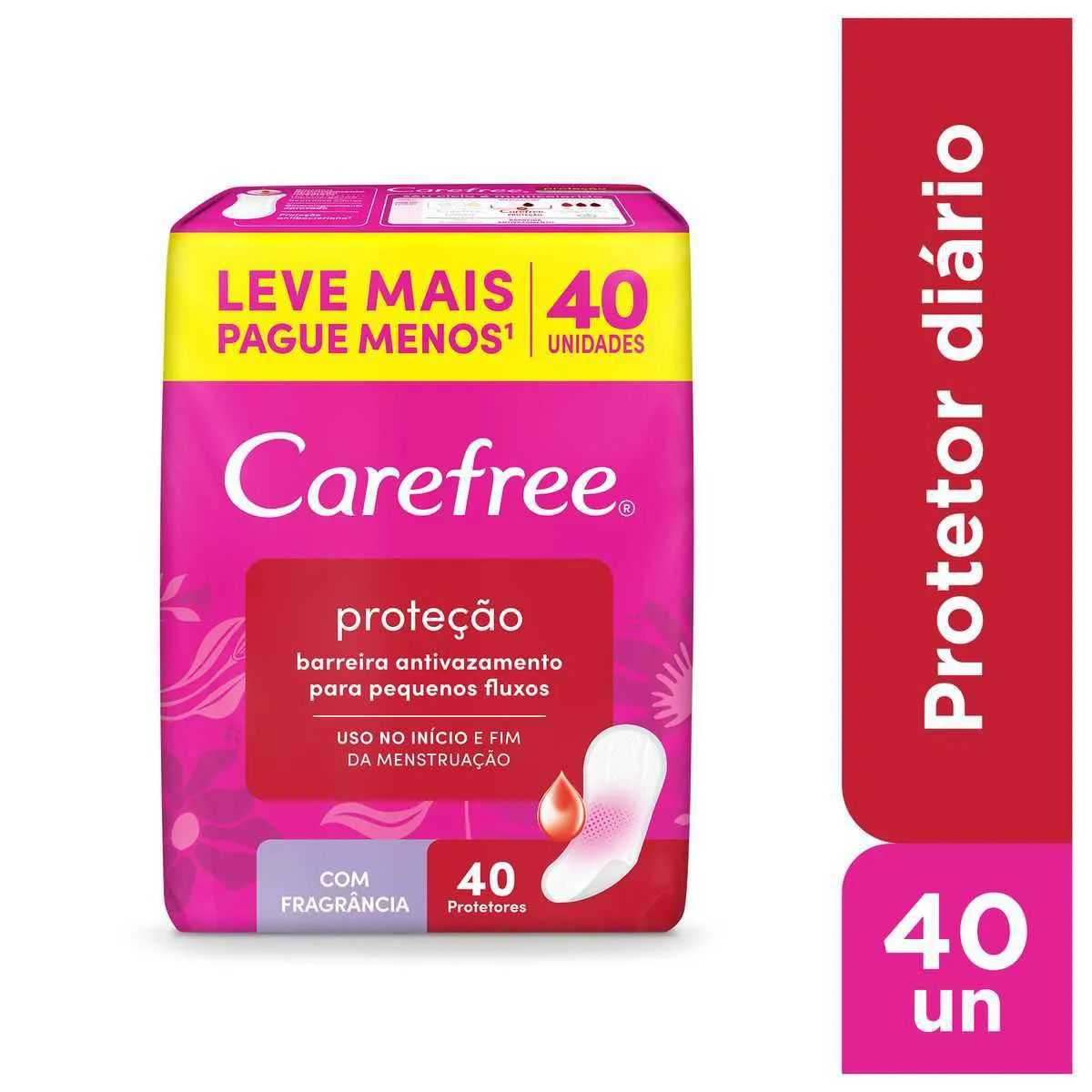 Protetor Diário Carefree Proteção Com Perfume 40 unidades — Carefree | Farmácia Resyla