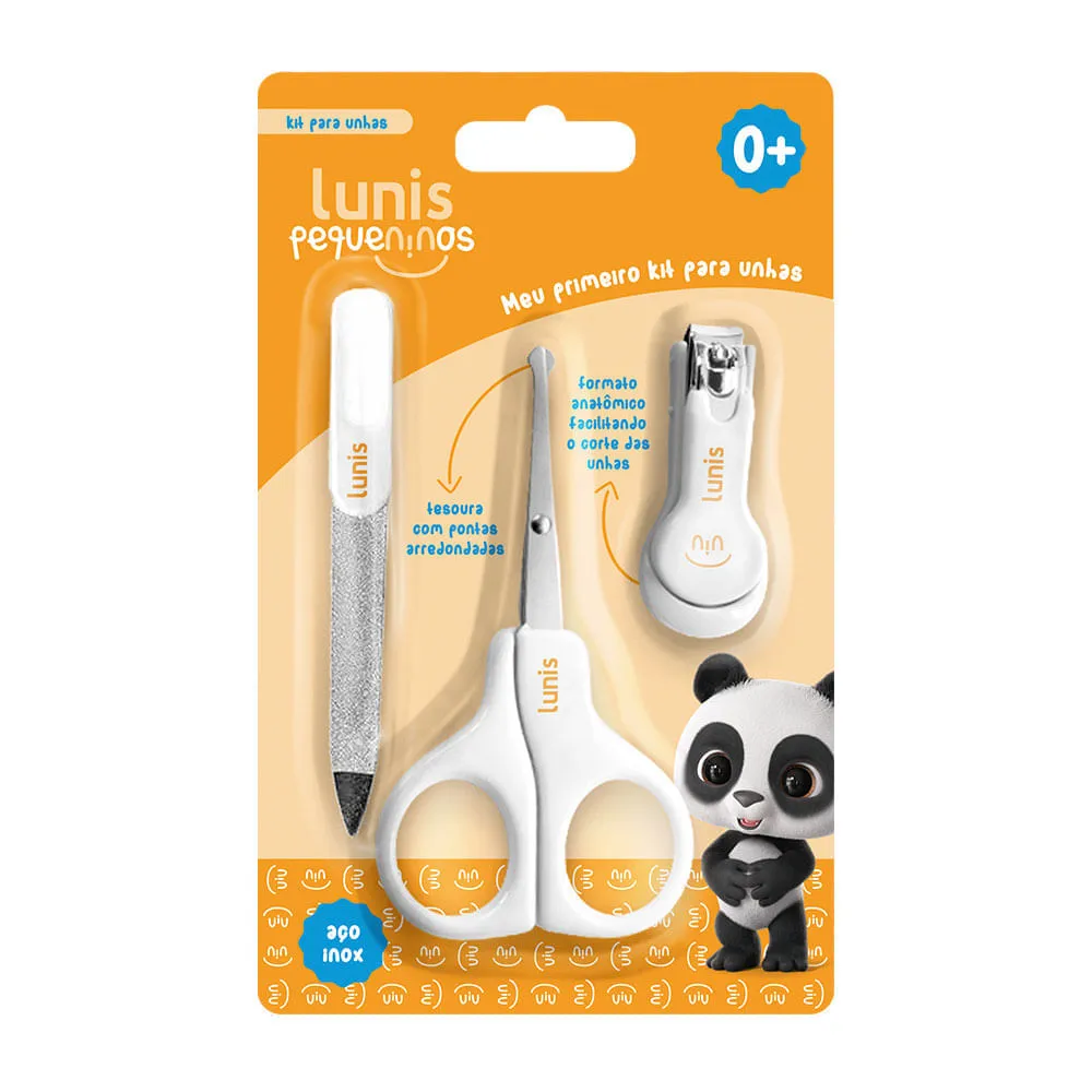 Tesoura+cortador+lixa Lunis Pequeninos Com 3 — | Farmácia Resyla