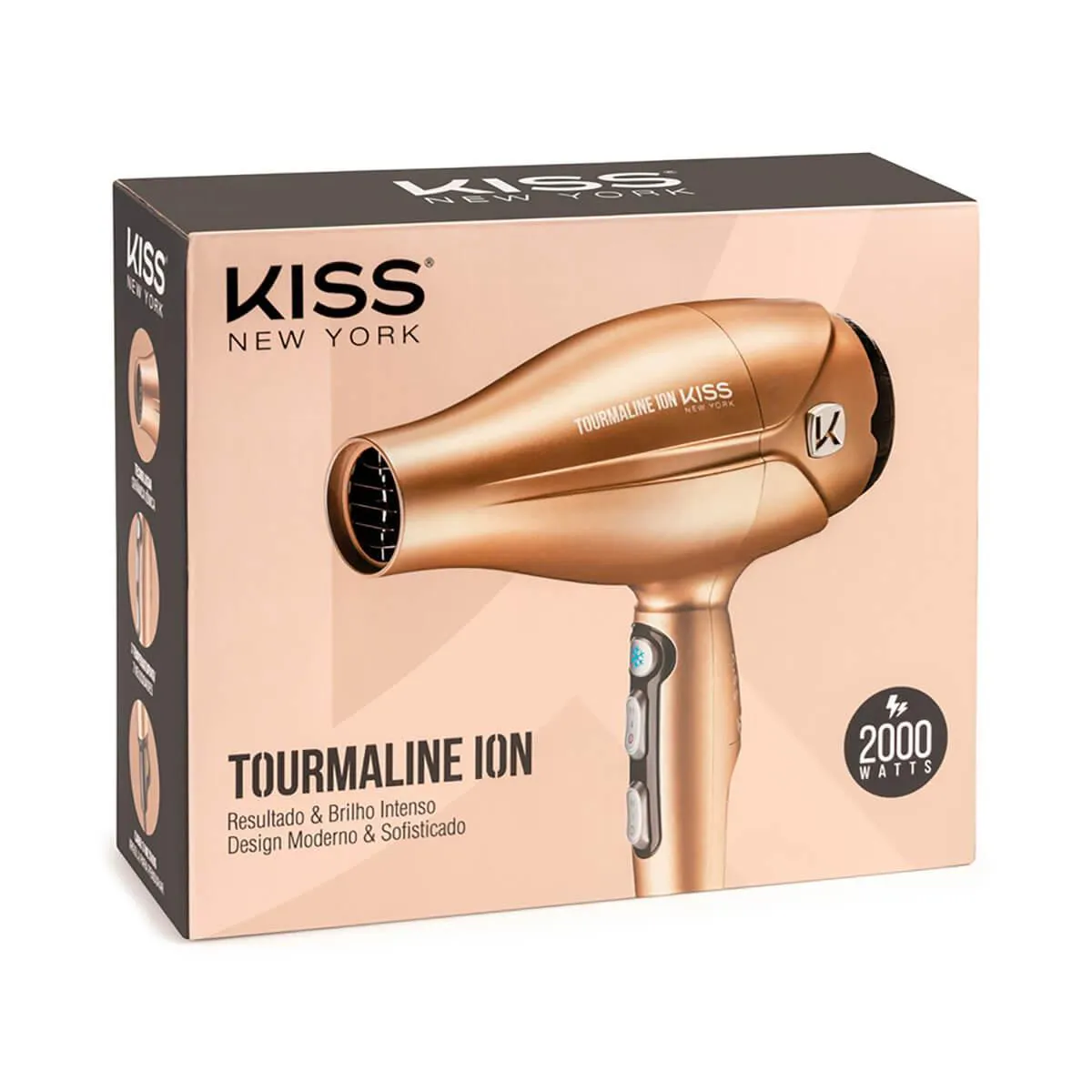 Secador de Cabelo Kiss New York Tourmaline Ion 2000W 220V 1 unidade — Kiss | Farmácia Resyla
