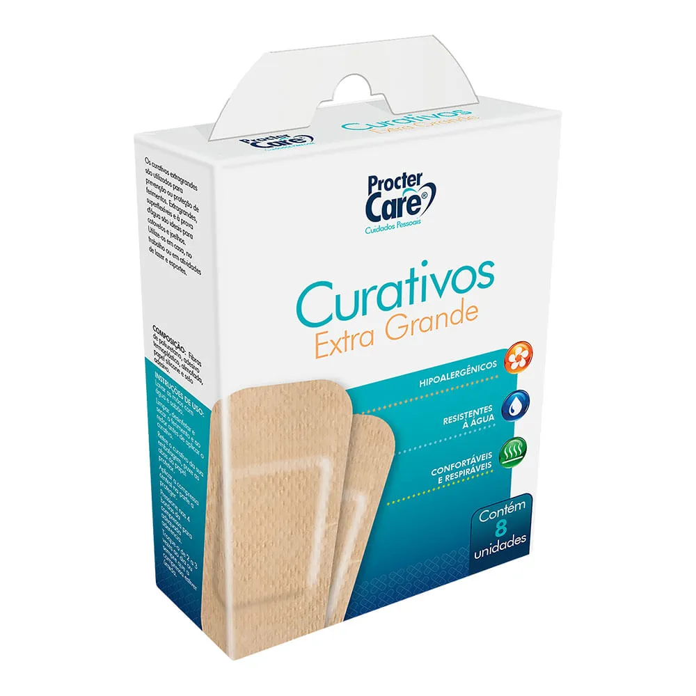 Curativo Procter Care Extra Grande Com 8 Unidades — | Farmácia Resyla