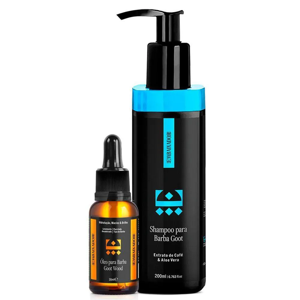 Kit Óleo para Barba Goot Wood + Shampoo Barba Goot Embaixador 200ml — | Farmácia Resyla
