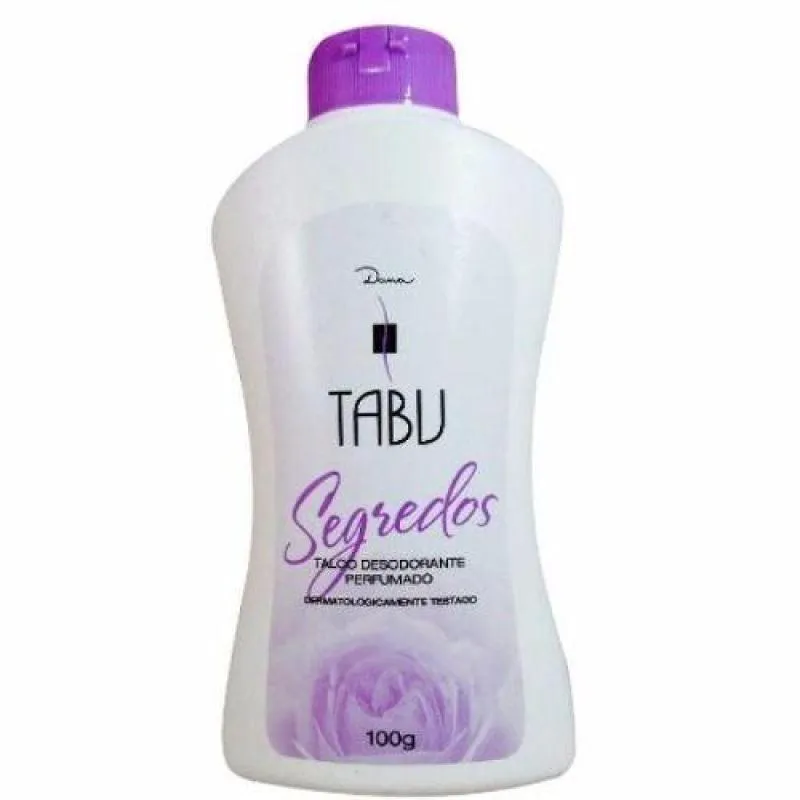 Talco Desodorante Perfumado Tabu Segredos Adulto 100g — | Farmácia Resyla