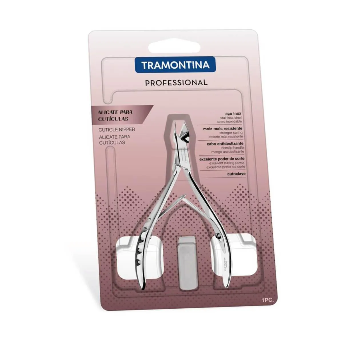 Alicate para Cutícula Inox Tramontina com 1 unidade — | Farmácia Resyla