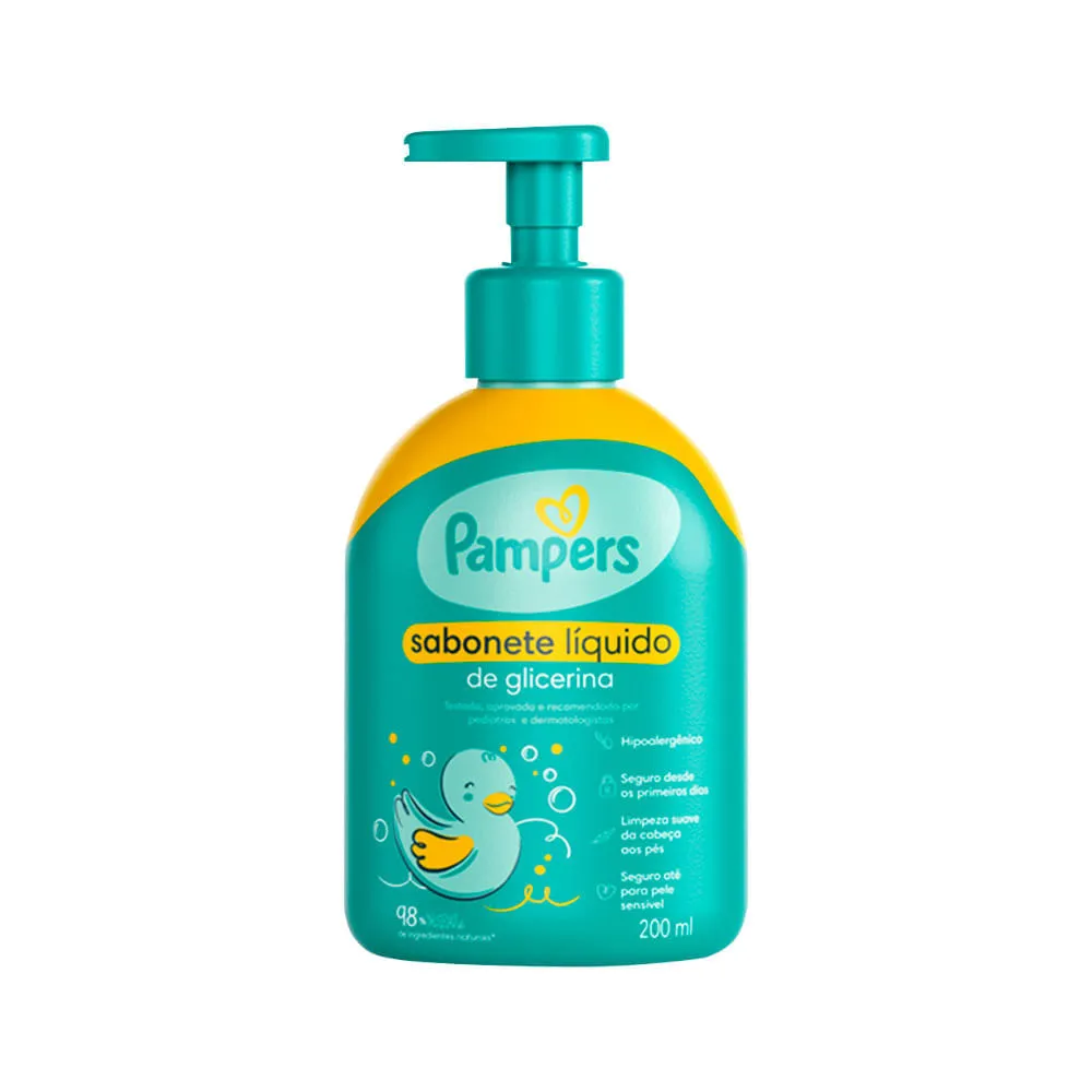 Sabonete Pampers Liquido 200ml Glicerina — Pampers | Farmácia Resyla