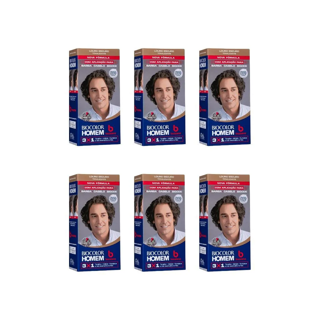 Coloraçao Biocolor Homem Bozzano Louro Escuro - Kit C / 6un — Biocolor | Farmácia Resyla