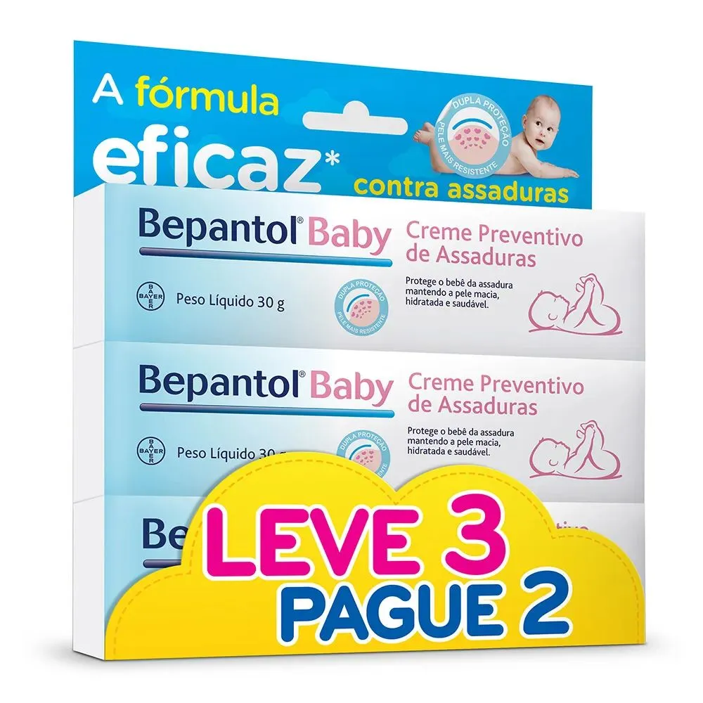 Creme Preventivo De Assaduras Para Bebês Bepantol Baby 30g 3 Unidades — Bepantol | Farmácia Resyla