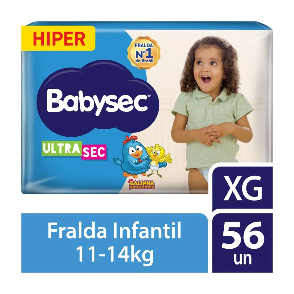 Fralda Babysec Ultrasec Galinha Pintadinha Hiper Xg 56 Unidades — | Farmácia Resyla