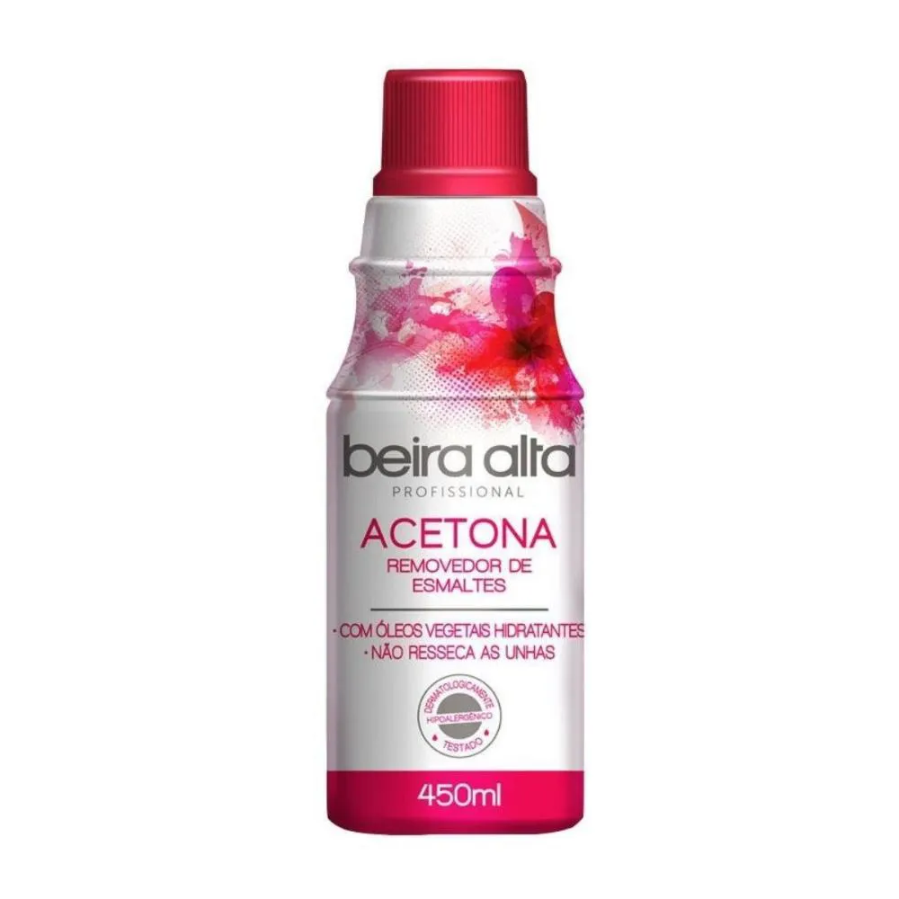 Removedor de Esmaltes Acetona Beira Alta 450ml — | Farmácia Resyla